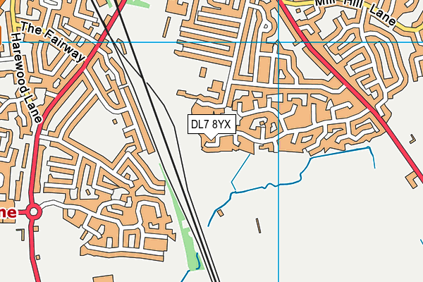 DL7 8YX map - OS VectorMap District (Ordnance Survey)