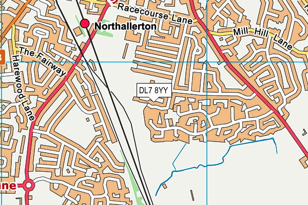 DL7 8YY map - OS VectorMap District (Ordnance Survey)