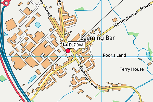 DL7 9AA map - OS VectorMap District (Ordnance Survey)