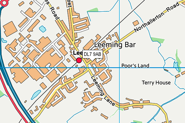 DL7 9AB map - OS VectorMap District (Ordnance Survey)