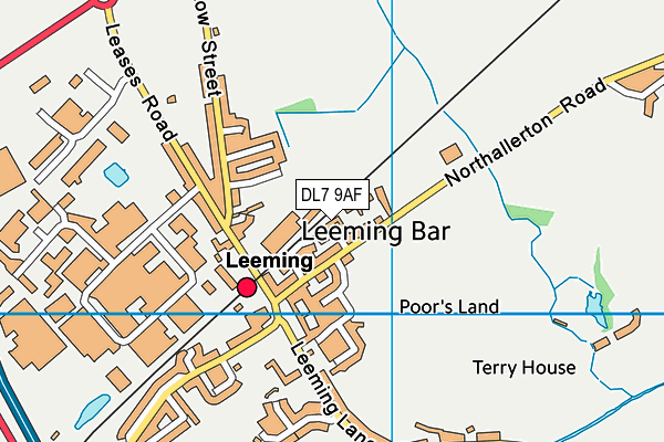 DL7 9AF map - OS VectorMap District (Ordnance Survey)