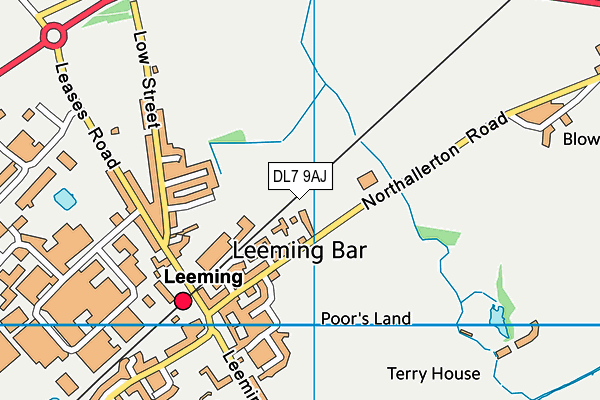DL7 9AJ map - OS VectorMap District (Ordnance Survey)