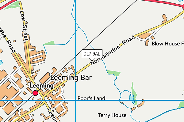 DL7 9AL map - OS VectorMap District (Ordnance Survey)