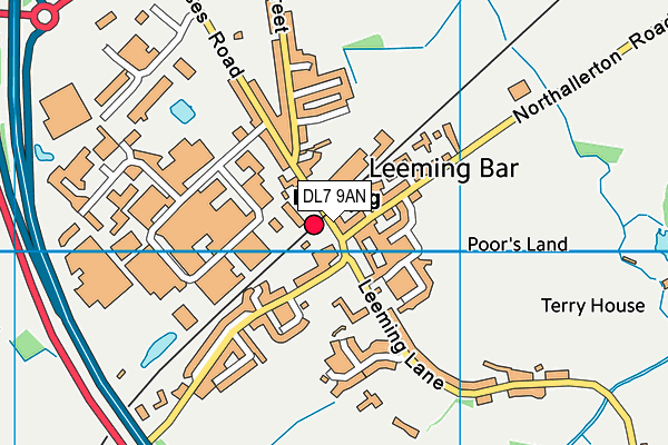 DL7 9AN map - OS VectorMap District (Ordnance Survey)