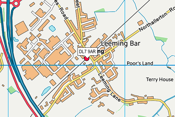 DL7 9AR map - OS VectorMap District (Ordnance Survey)