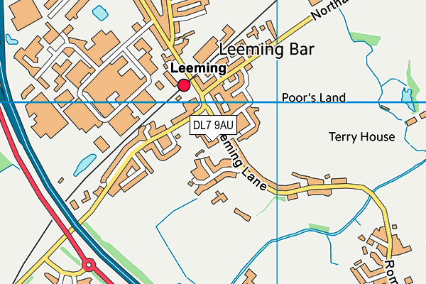 DL7 9AU map - OS VectorMap District (Ordnance Survey)