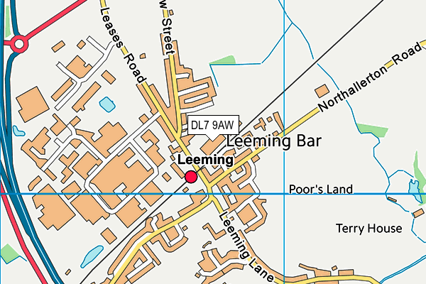 DL7 9AW map - OS VectorMap District (Ordnance Survey)