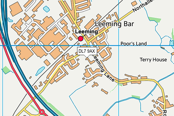 DL7 9AX map - OS VectorMap District (Ordnance Survey)