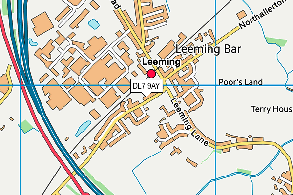 DL7 9AY map - OS VectorMap District (Ordnance Survey)