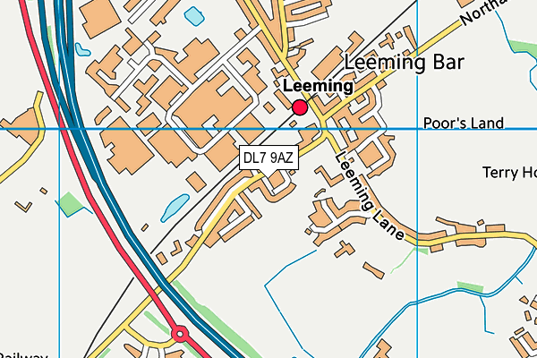 DL7 9AZ map - OS VectorMap District (Ordnance Survey)