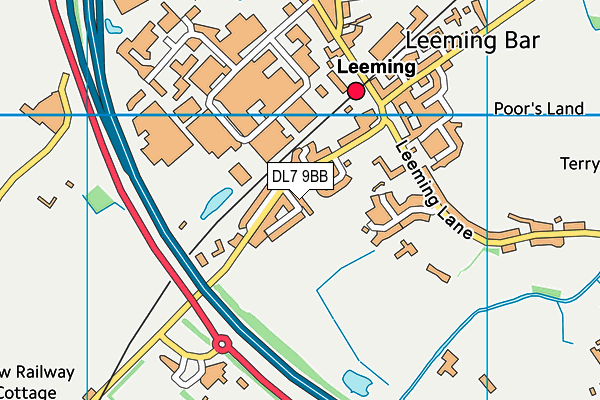 DL7 9BB map - OS VectorMap District (Ordnance Survey)