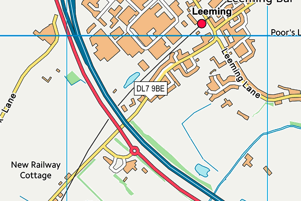 DL7 9BE map - OS VectorMap District (Ordnance Survey)