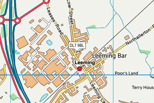 DL7 9BL map - OS VectorMap District (Ordnance Survey)