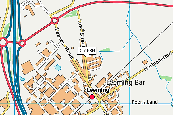 DL7 9BN map - OS VectorMap District (Ordnance Survey)