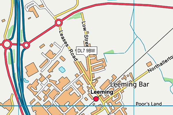 DL7 9BW map - OS VectorMap District (Ordnance Survey)