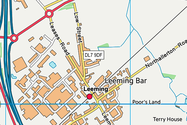 DL7 9DF map - OS VectorMap District (Ordnance Survey)