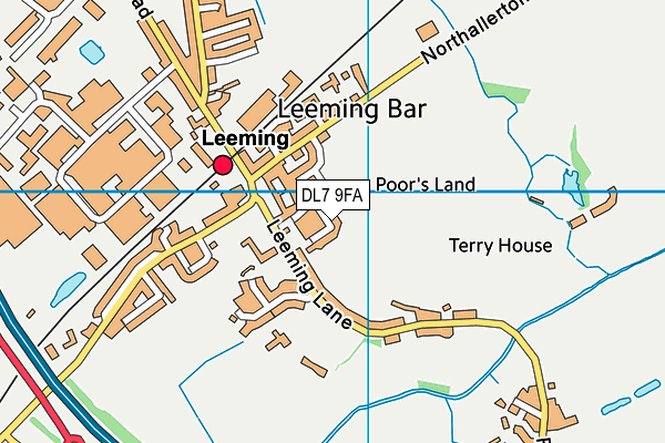 DL7 9FA map - OS VectorMap District (Ordnance Survey)