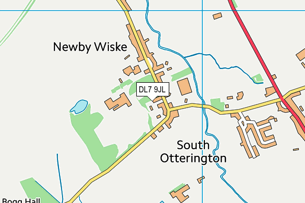 Newby Wiske Hall map (DL7 9JL) - OS VectorMap District (Ordnance Survey)
