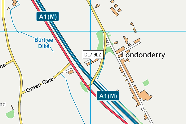 DL7 9LZ map - OS VectorMap District (Ordnance Survey)