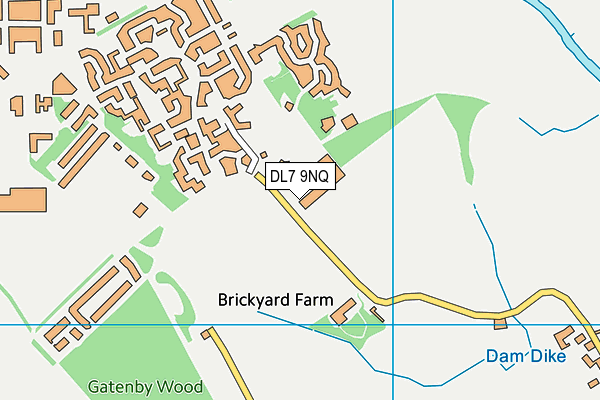 Leeming RAF Community Primary School map (DL7 9NQ) - OS VectorMap District (Ordnance Survey)