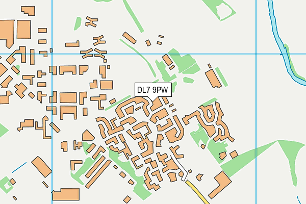 DL7 9PW map - OS VectorMap District (Ordnance Survey)