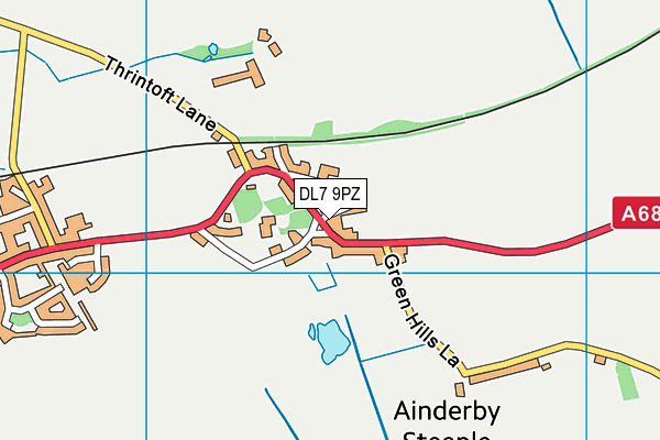 DL7 9PZ map - OS VectorMap District (Ordnance Survey)