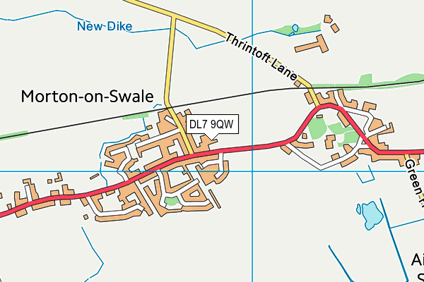 The Dales School map (DL7 9QW) - OS VectorMap District (Ordnance Survey)