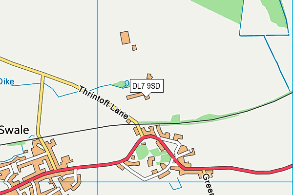 DL7 9SD map - OS VectorMap District (Ordnance Survey)