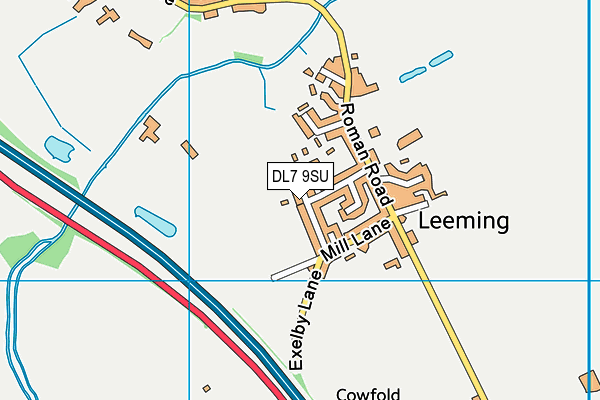 DL7 9SU map - OS VectorMap District (Ordnance Survey)