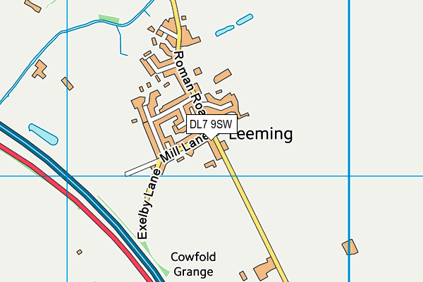 DL7 9SW map - OS VectorMap District (Ordnance Survey)