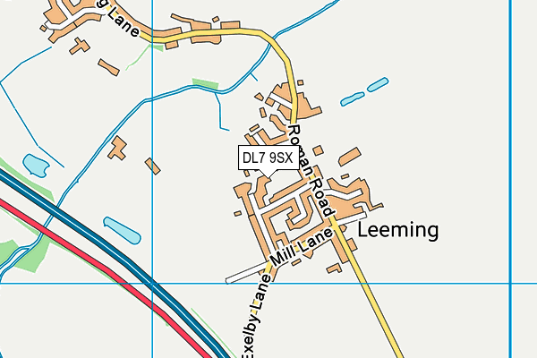 DL7 9SX map - OS VectorMap District (Ordnance Survey)