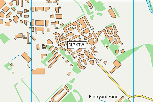 DL7 9TW map - OS VectorMap District (Ordnance Survey)
