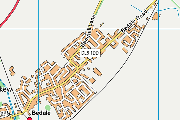 DL8 1DD map - OS VectorMap District (Ordnance Survey)