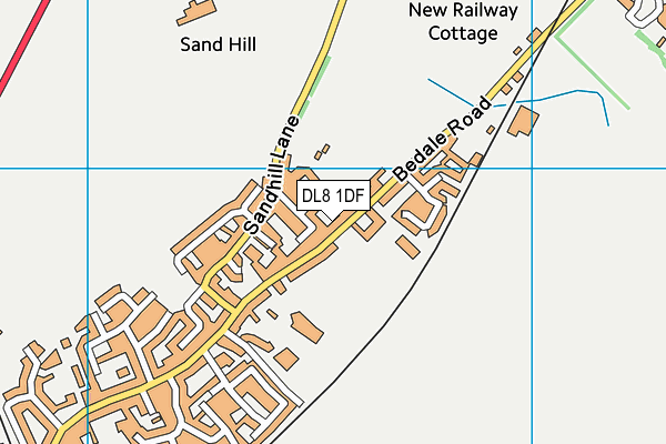 DL8 1DF map - OS VectorMap District (Ordnance Survey)