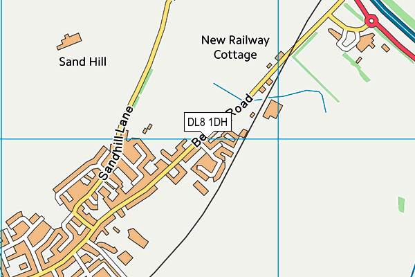 DL8 1DH map - OS VectorMap District (Ordnance Survey)