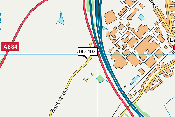 DL8 1DX map - OS VectorMap District (Ordnance Survey)