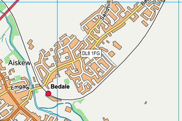 DL8 1FG map - OS VectorMap District (Ordnance Survey)