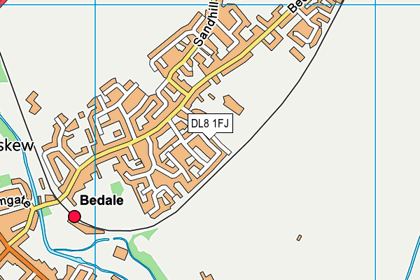 DL8 1FJ map - OS VectorMap District (Ordnance Survey)