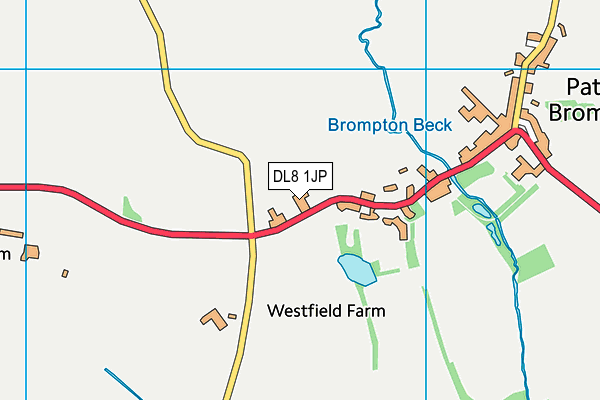 DL8 1JP map - OS VectorMap District (Ordnance Survey)
