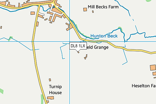 DL8 1LX map - OS VectorMap District (Ordnance Survey)