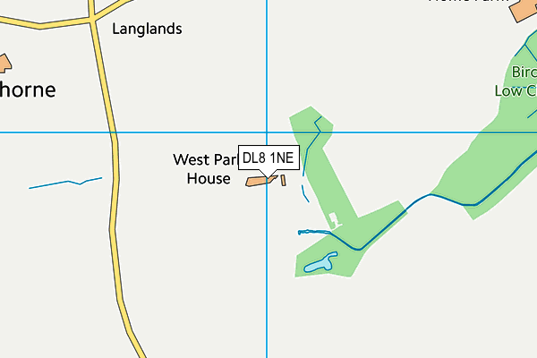 DL8 1NE map - OS VectorMap District (Ordnance Survey)