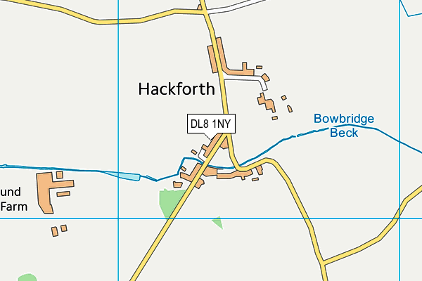 DL8 1NY map - OS VectorMap District (Ordnance Survey)