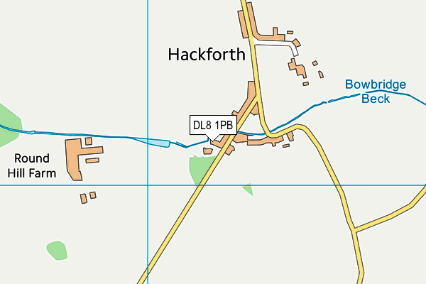 DL8 1PB map - OS VectorMap District (Ordnance Survey)
