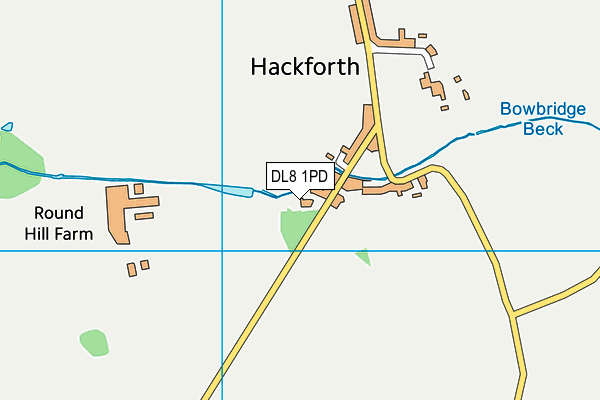 DL8 1PD map - OS VectorMap District (Ordnance Survey)