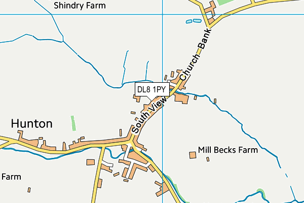 DL8 1PY map - OS VectorMap District (Ordnance Survey)