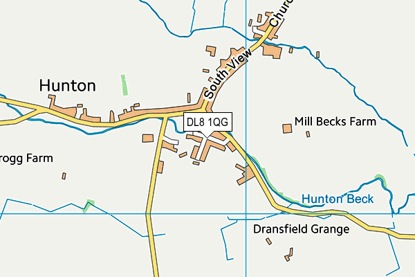 DL8 1QG map - OS VectorMap District (Ordnance Survey)