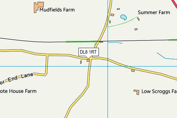 DL8 1RT map - OS VectorMap District (Ordnance Survey)