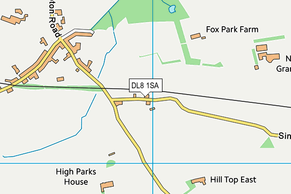 DL8 1SA map - OS VectorMap District (Ordnance Survey)