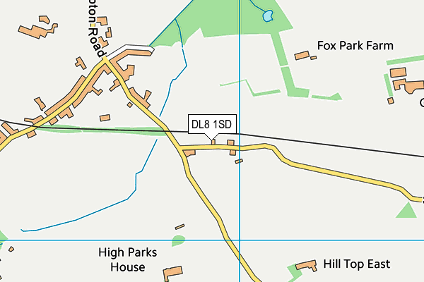 DL8 1SD map - OS VectorMap District (Ordnance Survey)