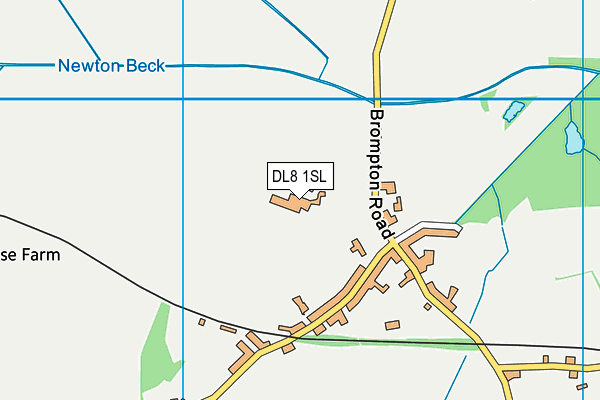 DL8 1SL map - OS VectorMap District (Ordnance Survey)